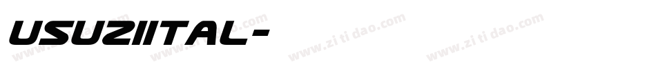 usuziital字体转换