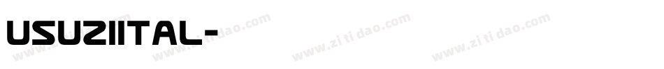 usuziital字体转换