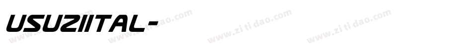 usuziital字体转换