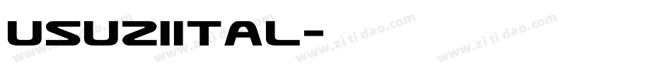 usuziital字体转换