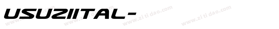 usuziital字体转换