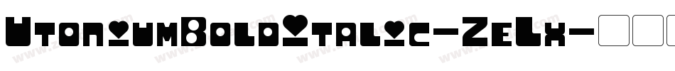 UtoniumBoldItalic-ZeLx字体转换