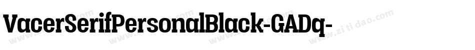 VacerSerifPersonalBlack-GADq字体转换