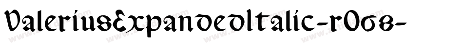 ValeriusExpandedItalic-rO68字体转换