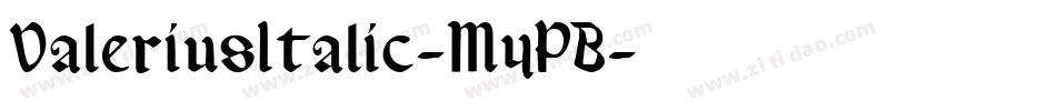 ValeriusItalic-M4PB字体转换