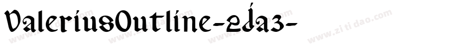 ValeriusOutline-2Ja3字体转换