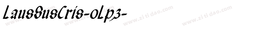LausSusCris-0Lpz字体转换