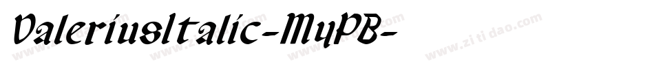 ValeriusItalic-M4PB字体转换