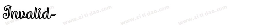 Invalid字体转换