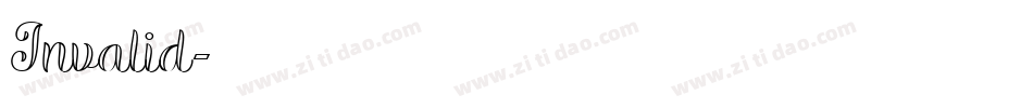 Invalid字体转换