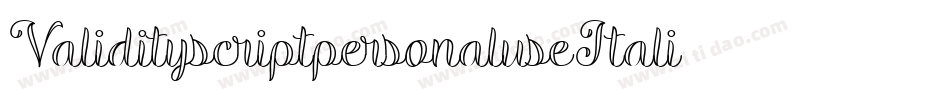 ValidityscriptpersonaluseItali-ZVJxZ字体转换