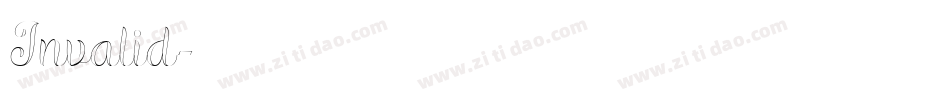 Invalid字体转换