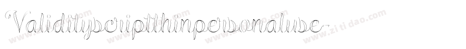 Validityscriptthinpersonaluse-3zRVM字体转换