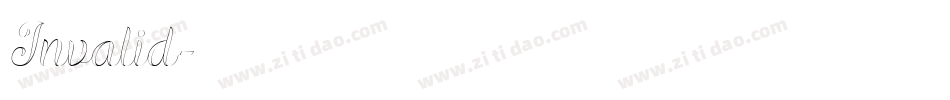 Invalid字体转换