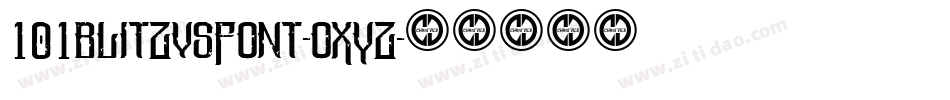101BlitzysFont-oXYz字体转换