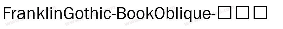 FranklinGothic-BookOblique字体转换