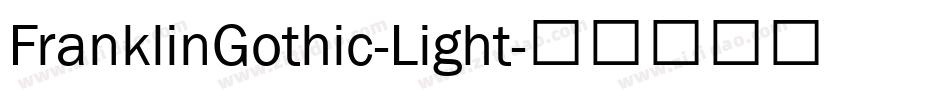 FranklinGothic-Light字体转换