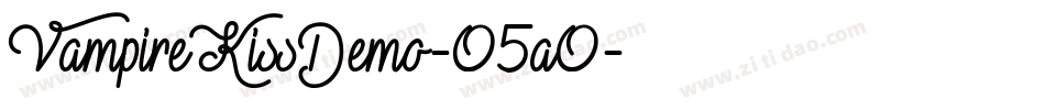 VampireKissDemo-O5aO字体转换