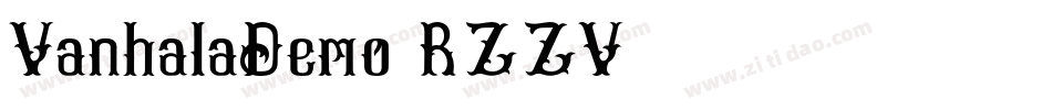 VanhalaDemo-RZZV字体转换