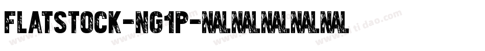 Flatstock-nG1P字体转换