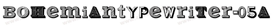 BohemianTypewriter-05a9字体转换