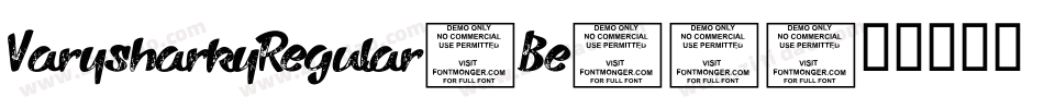 VarysharkyRegular-Be83字体转换