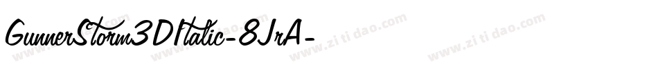 GunnerStorm3DItalic-8JrA字体转换