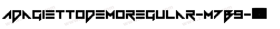 AdagiettoDemoRegular-m7B9字体转换