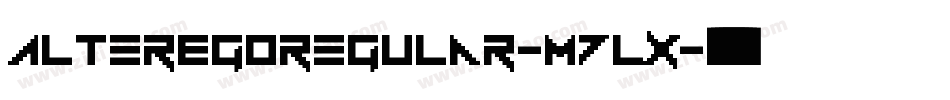 AlterEgoRegular-M7Lx字体转换