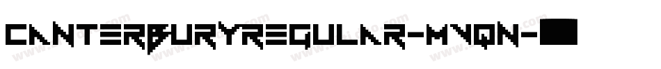 CanterburyRegular-MVqn字体转换