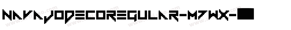 NavajoDecoRegular-m7wx字体转换
