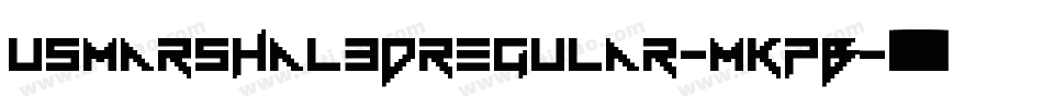 UsMarshal3DRegular-MKpB字体转换