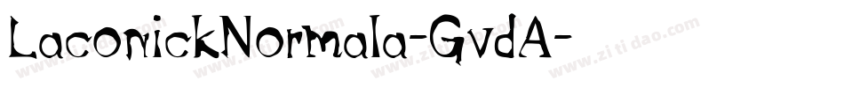 LaconickNormala-GvdA字体转换
