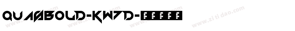 Quasbold-KW7D字体转换
