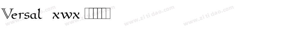 Versal-6xwx字体转换