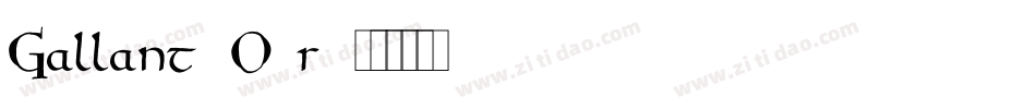 Gallant-2O1r3字体转换