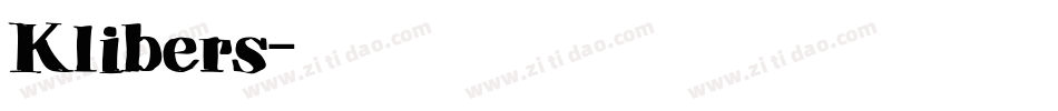 Klibers字体转换