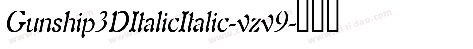 Gunship3DItalicItalic-vzv9字体转换