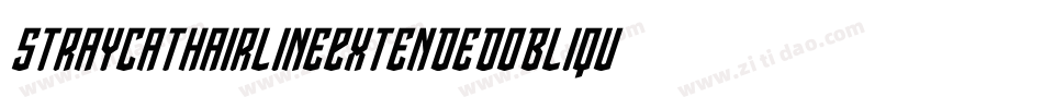 StrayCatHairlineExtendedOblique-v7qM字体转换