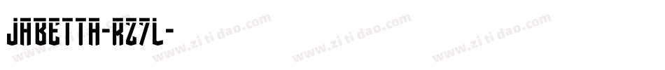 Jabetta-rz7L字体转换