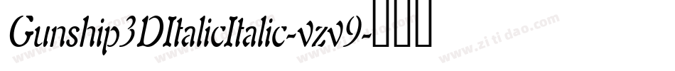Gunship3DItalicItalic-vzv9字体转换