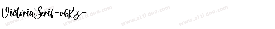 VictoriaSerif-o6Rz字体转换