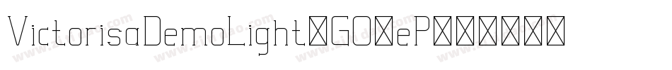 VictorisaDemoLight-GO3eP字体转换