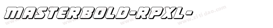 MasterBold-rPxL字体转换