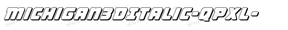 Michigan3DItalic-qPxl字体转换