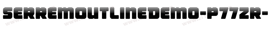 SerremOutlineDemo-p77Zr字体转换