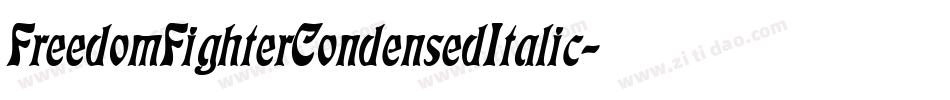 FreedomFighterCondensedItalic-9w4K字体转换