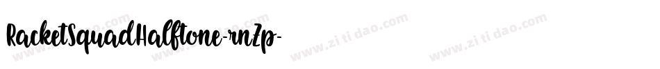 RacketSquadHalftone-rnZp字体转换