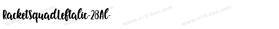 RacketSquadLeftalic-28Al字体转换