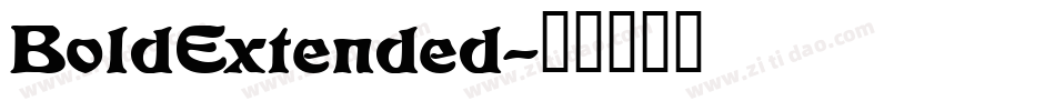 BoldExtended字体转换